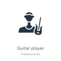 Guitar player icon vector. Trendy flat guitar player icon from professions & jobs collection isolated on white background. Vector