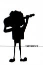 Guitar player silhouette