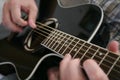 Guitar playing Royalty Free Stock Photo