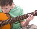 Guitar practice Royalty Free Stock Photo