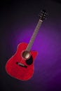 Guitar Red Acoustic Electric Isolated