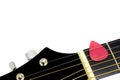 Guitar with Red Pick Royalty Free Stock Photo