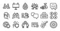 Guitar, Road banner and Search app line icons set. Vector