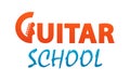 Guitar School - Vector logo for Music Class, Courses, Lessons or Web site - Style design template