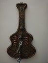 Guitar shaped handmade keyholder