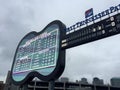 The guitar shaped scoreboard at the Nashville sounds baseball