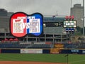 The guitar shaped scoreboard at the Nashville sounds baseball stadium