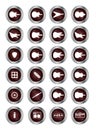 Guitar Shop Computer Icon Buttons Royalty Free Stock Photo