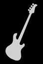 Guitar silhouette. Musical instrument. Vector