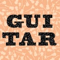 Guitar Silhouettes Seamless Pattern Royalty Free Stock Photo