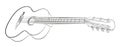 Guitar sketch. Royalty Free Stock Photo