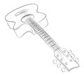 Guitar sketch. Royalty Free Stock Photo