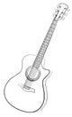 Guitar sketch. Royalty Free Stock Photo