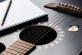 Guitar Song writing Royalty Free Stock Photo