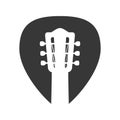 Guitar string instrument music icon. Vector graphic