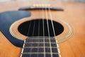 Guitar string acoustic Music instrument close up