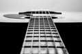 Guitar Strings, close up. Acoustic guitar. Royalty Free Stock Photo