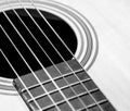 Guitar Strings, close up. Acoustic guitar. Royalty Free Stock Photo