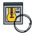 guitar strings doodle illustration Royalty Free Stock Photo