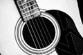 Guitar Strings, Monochrome, Black and White