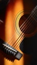 Guitar strings strumming vibration acoustic Royalty Free Stock Photo