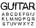 Guitar style typeface Royalty Free Stock Photo
