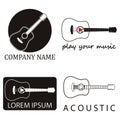 Guitar stylized icon vector