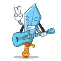 With guitar sword character cartoon style