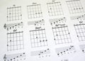 Guitar tab Royalty Free Stock Photo