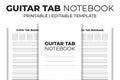 Guitar Tab Notebook KDP Interior Royalty Free Stock Photo