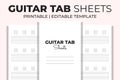 Guitar Tab Sheets KDP Interior Royalty Free Stock Photo