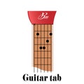 Guitar chords B minor Royalty Free Stock Photo