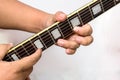Guitar tapping technic Royalty Free Stock Photo