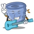 With guitar tornado character cartoon style