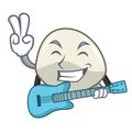 With guitar traditional italian food mozzarella cheese mascot