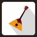 Guitar triangle icon, flat style