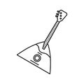 Guitar triangle icon, outline style