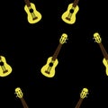 Guitar, ukulele pattern. Hobbies and music.