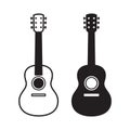 Guitar vector bass ukulele icon logo symbol music cartoon character graphic illustration doodle design Royalty Free Stock Photo