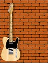 Guitar Wall Royalty Free Stock Photo