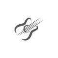 Guitar Wave Logo Template vector symbol