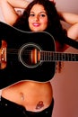 Guitar on a Woman