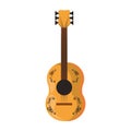 Guitar wooden music instrument cartoon