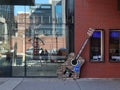 Guitar with word cloud outside Ryman Auditorium