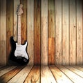 Guitare in old room Royalty Free Stock Photo
