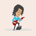 Guitaris cartoon vector