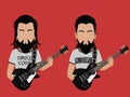 Guitarist alternative black beard