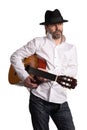 Guitarist with guitar Royalty Free Stock Photo