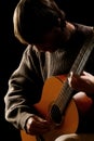 Guitarist. Guitar playing Royalty Free Stock Photo