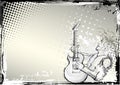 Guitarist horizontal background